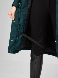 LeMieux Loire Waterproof Riding Coat Spruce -Equestrian Riding Clothing Store it03560 studio loirewaterproofridingcoat spruce 7 1