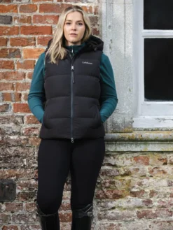 LeMieux Kenza Puffer Gilet Black -Equestrian Riding Clothing Store it03572 lifestyle kenzapuffergilet black 7 pt