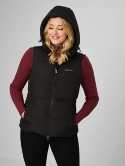 LeMieux Kenza Puffer Gilet Black -Equestrian Riding Clothing Store it03572 studio kenzapuffergilet black 2 copy