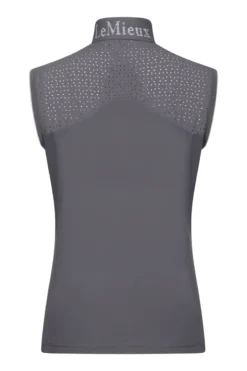 LeMieux Sleeveless Lazercut Baselayer Grey -Equestrian Riding Clothing Store lm lasercutsleeveless grey4 lr