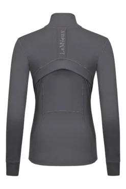 LeMieux Marseille Jacket Grey -Equestrian Riding Clothing Store lm marseilleziptop grey4 lr