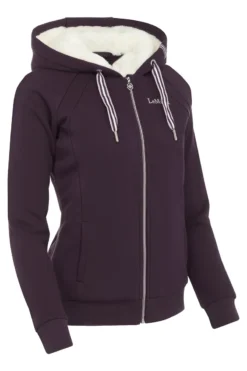 LeMieux Sherpa Lined Hoodie Fig -Equestrian Riding Clothing Store lm sherpazipthrough fig3 lr