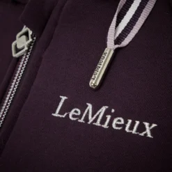 LeMieux Sherpa Lined Hoodie Fig -Equestrian Riding Clothing Store lm sherpazipthrough fig5 lr