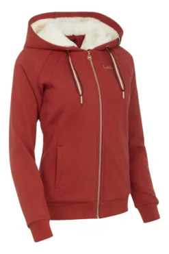 LeMieux Sherpa Lined Hoodie Sienna -Equestrian Riding Clothing Store lm sherpazipthrough sienna3 lr