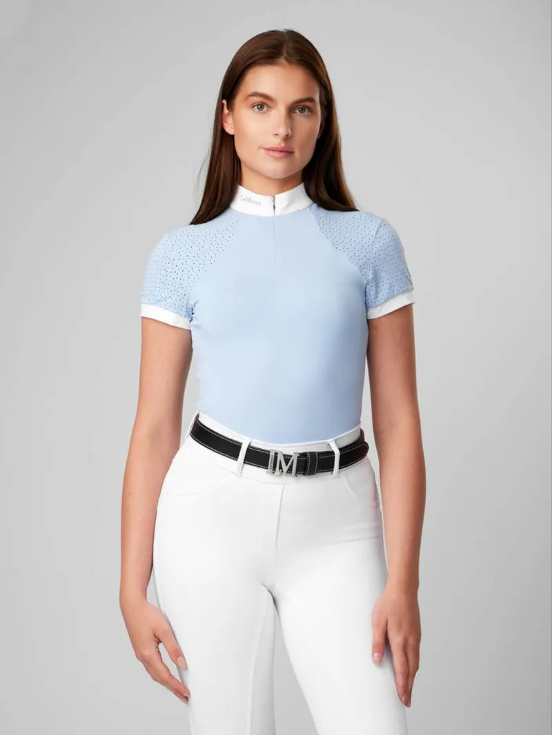 LeMieux Olivia Short Sleeve Show Shirt Mist 2 LeMieux Olivia Short Sleeve Show Shirt Mist - Image 2