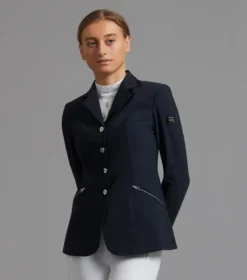 Premier Equine Nera Ladies Competition Jacket - Navy -Equestrian Riding Clothing Store nera competition jacket navy 8