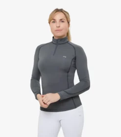 Premier Equine Ombretta Ladies Technical Riding Top Anthracite Grey