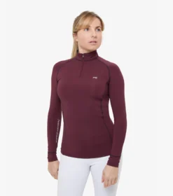 Premier Equine Ombretta Ladies Technical Riding Top Wine