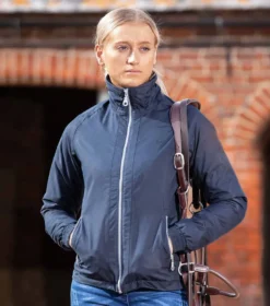 Premier Equine Pro Tech Rider Ladies Waterproof Riding Jacket Navy