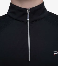 Premier Equine Mini Remisa Girl's Technical Short Sleeve Riding Top Black -Equestrian Riding Clothing Store remisa top kids black 3