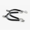 Premier Equine Rubber Covered Roller Ball Spurs Black/Silver